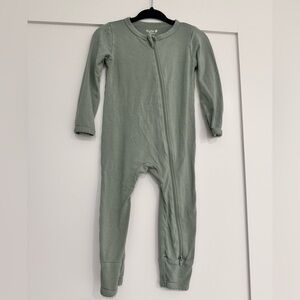 Kyte BABY Thyme Green Zippered Romper 12-18m